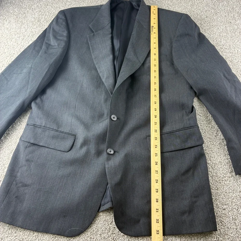 Oscar de la Renta Menswear Gray Wool Blazer Jacket‎ 42L W36 Made in Mexico - Picture 3 of 8